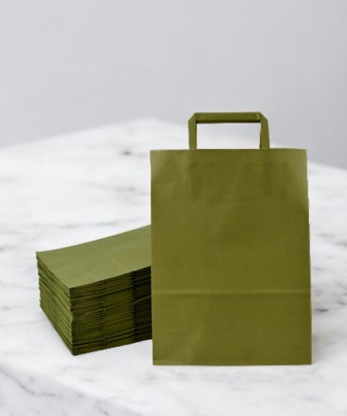 Pack x 50 - bolsa lisa 22x10x30 cm. VERDE CARDAMOMO