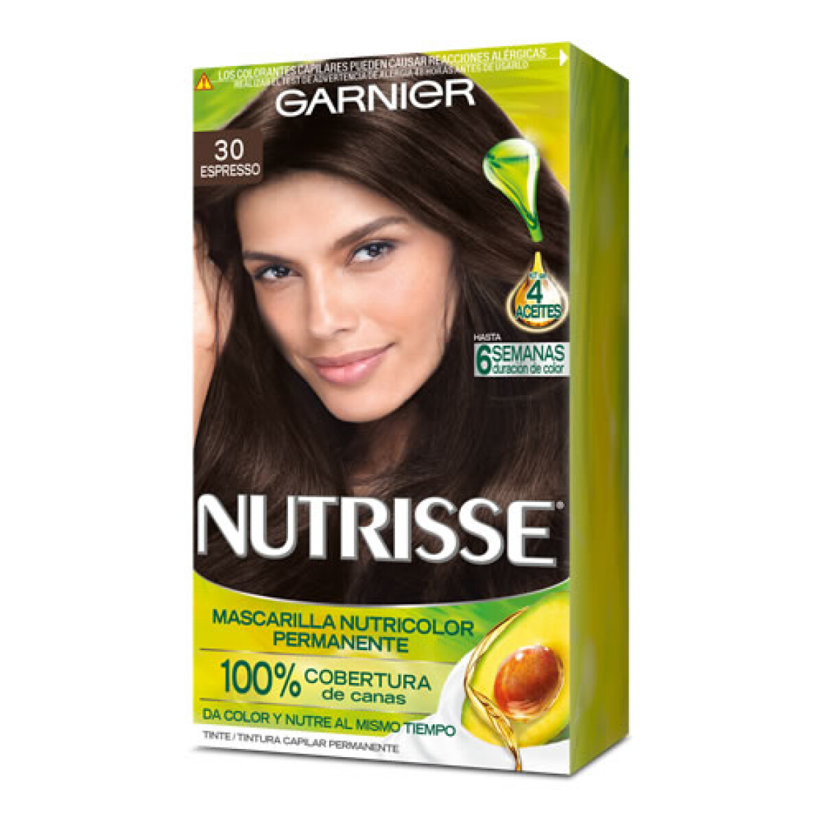 Tinta Garnier Nutrisse N°30 Castaño Oscuro | Castaño Profundo y Duradero