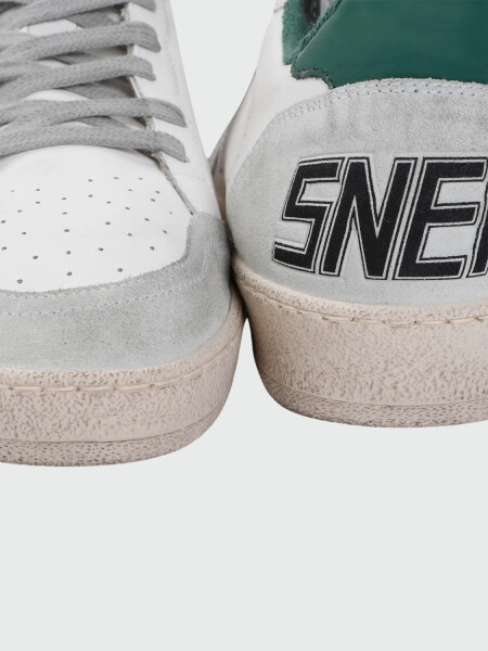 Golden Goose-Championes de cuero acordonados, Ball star Blanco