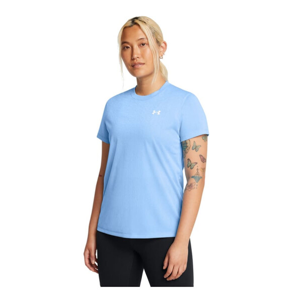 Remera Under Armour Tech Riddle de Mujer - 410-465BIO0 Celeste