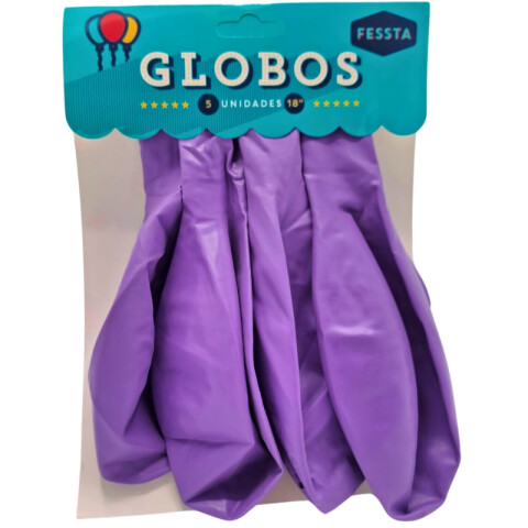 Globos X5 Tamaño R18 Violeta Liso