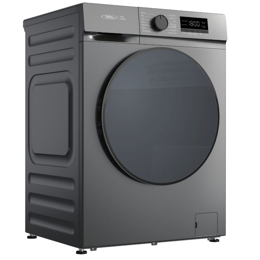 Lavarropas Dikler 8 KG DK-80 inverter dark inox. Lavarropas Dikler 8 KG DK-80 inverter dark inox.