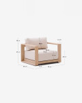 Butaca Ambra de madera maciza de acacia con acabado claro FSC 100% Butaca Ambra de madera maciza de acacia con acabado claro FSC 100%