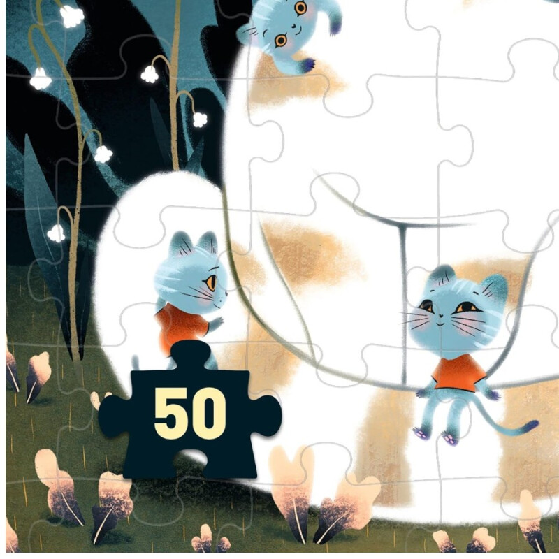 Puzzle Fosforescente De Gato 50 Piezas Djeco Puzzle Fosforescente De Gato 50 Piezas Djeco