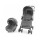 Coche de bebé + silla para auto Bebesit Travel System Oviedo Gris