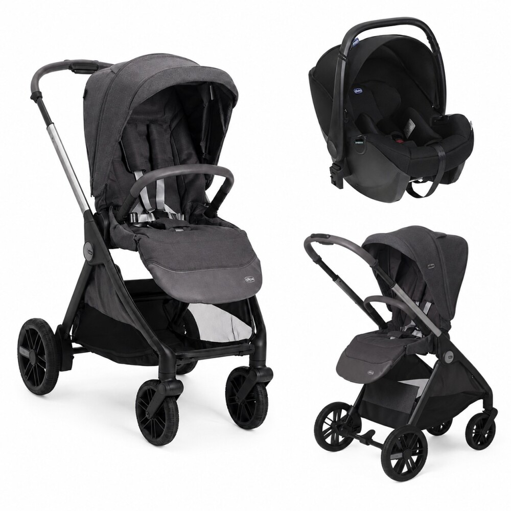 TRAVEL SYSTEM CHICCO BELLAGIO 2.0 + KORY ESSENTIAL I-SIZE BLACK SATIN