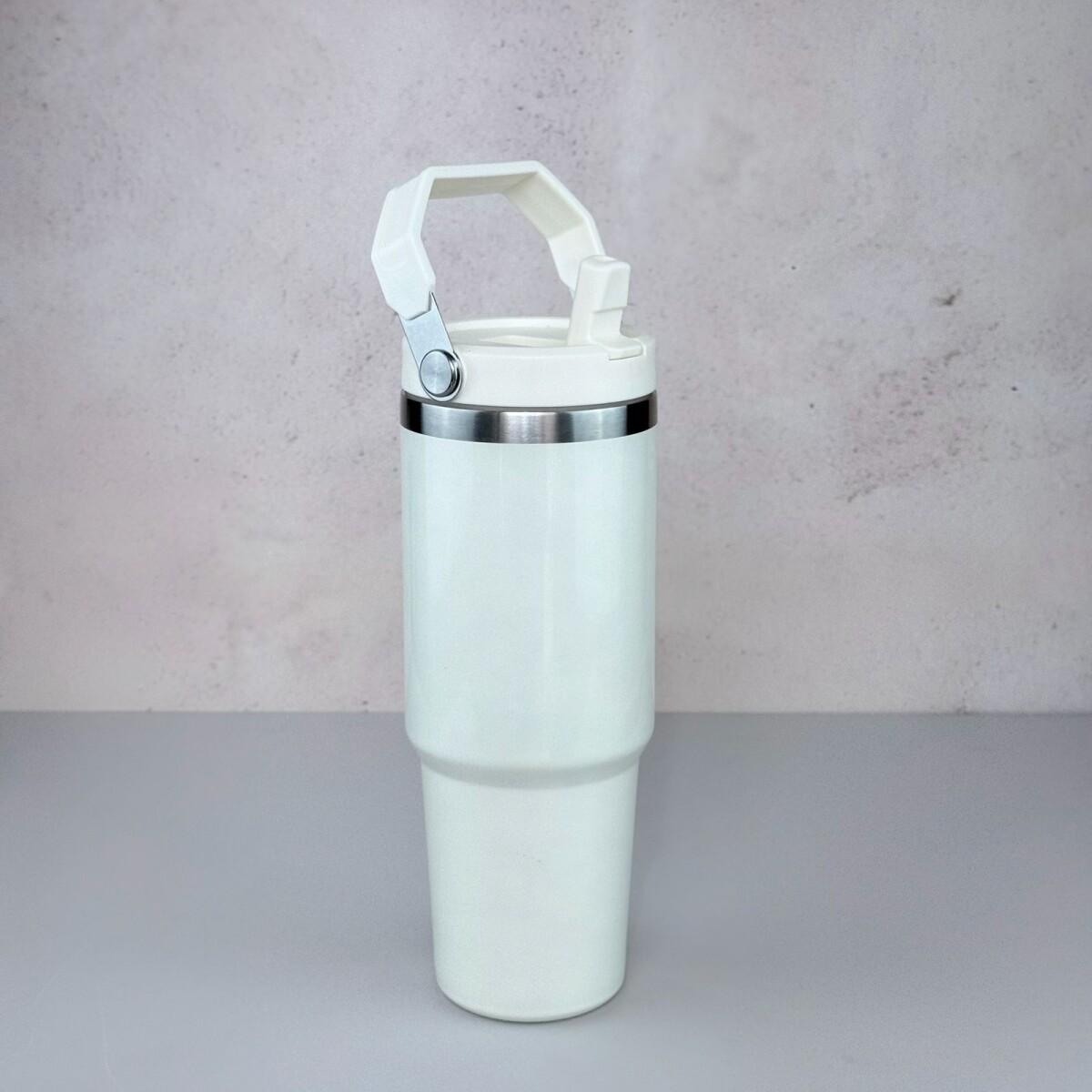 Vaso Térmico de Acero Inoxidable con Asa 900ML | Off White 