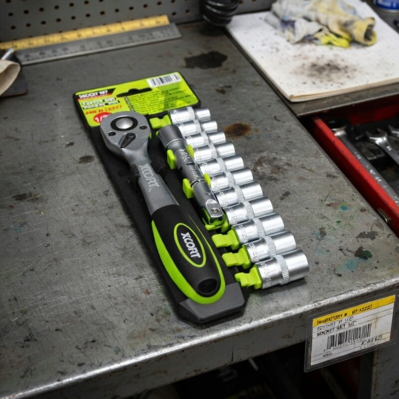 XCORT JUEGO 12 PIEZAS LLAVE CRIQUET 1/2 + EXTENSION CR-V 5PL Xcort Juego 12 Piezas Llave Criquet 1/2 + Extension Cr-v 5pl