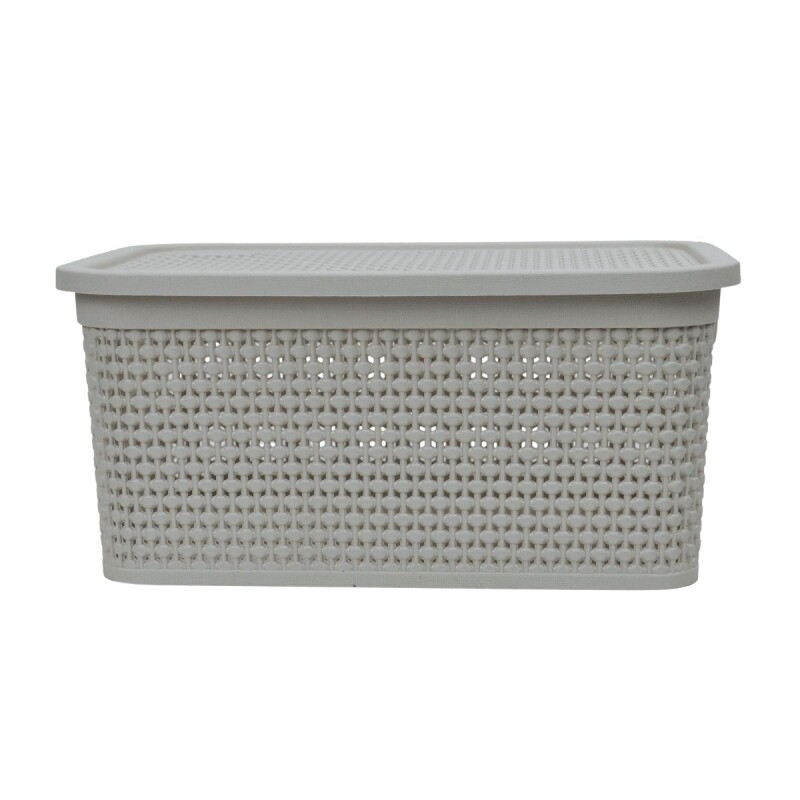 Caja simil ratán 7,5 lts CAPPUCCINO