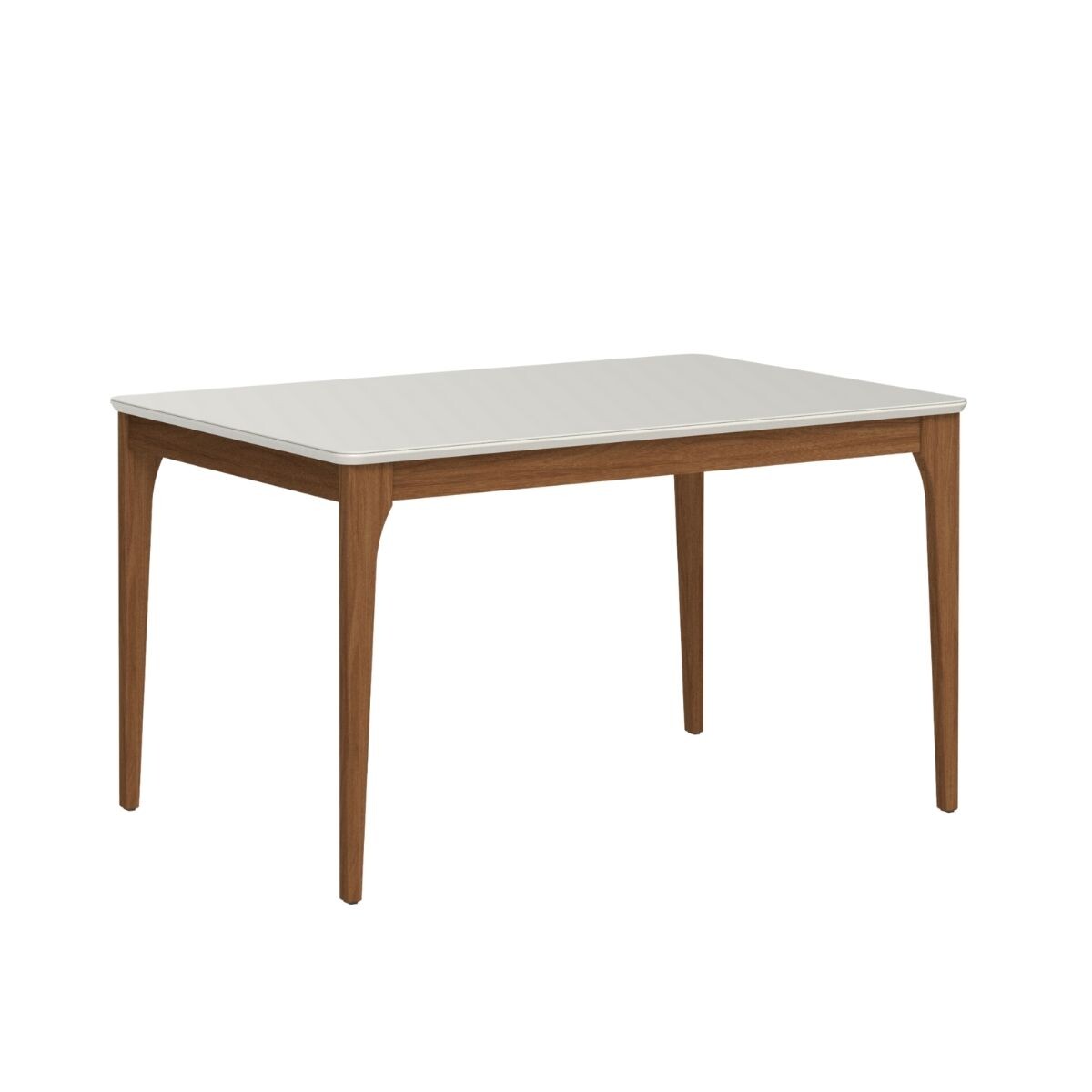 Mesa de comedor Ella - Con vidrio - 135 - Canela y Off White 