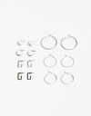 Aros Sets Set 7 Pares De Aros Mix Baños - Plateado Rodio