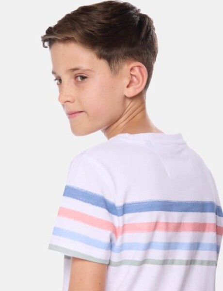 REMERA RAYADA Blanco