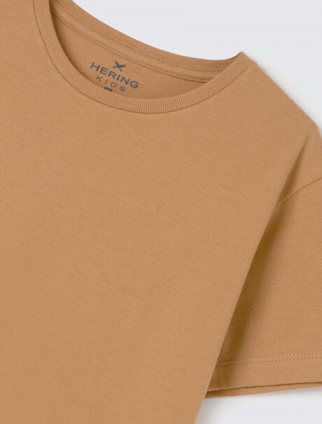 CAMISETA BÁSICA UNISSEX MARRÓN CLARO