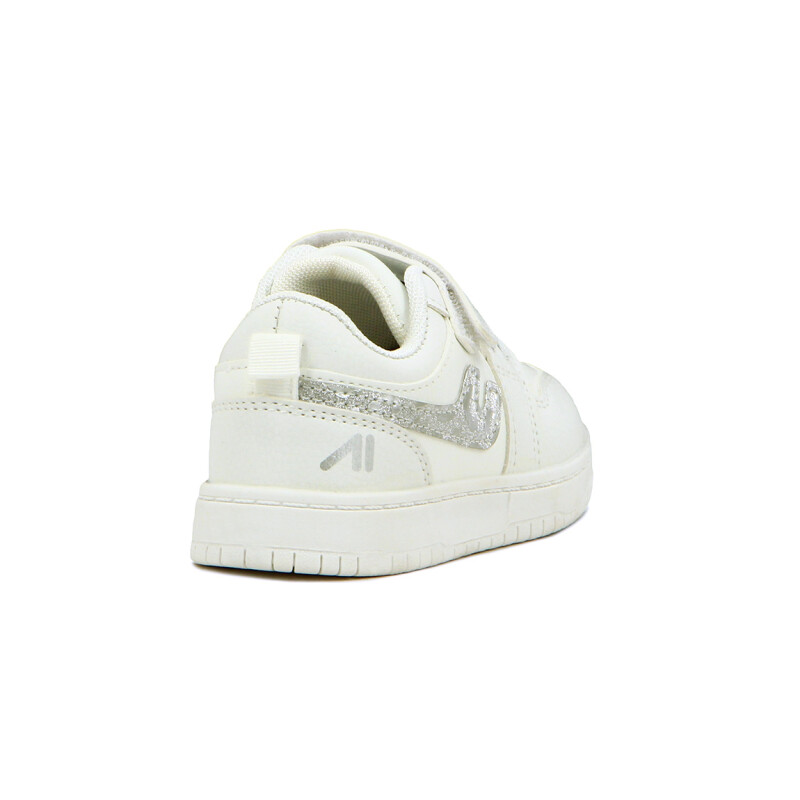 Austral Calzado Deportivo Galactic B Niño/a Acordonado Con Velcro Blanco-plata