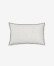Almohadón Sinet de lino blanco con bordado negro 30 x 50 cm