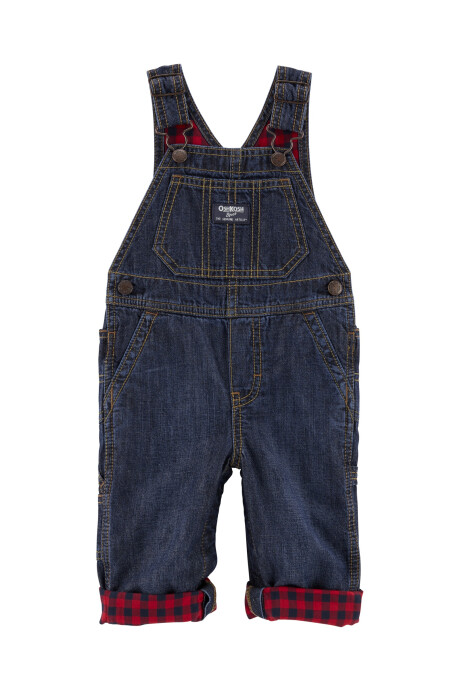 Enterito jean con forro escocés Sin color