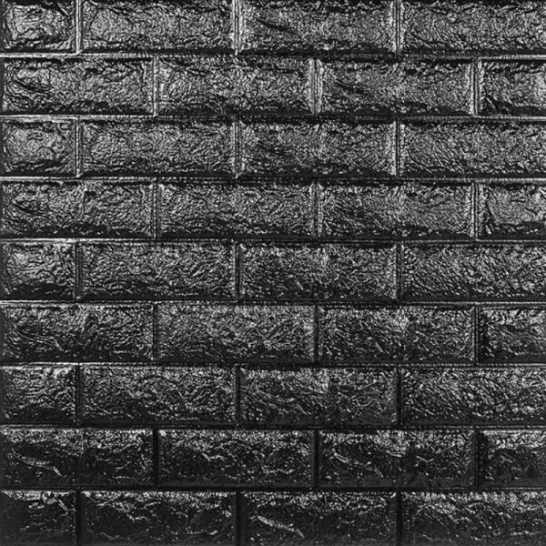 REVESTIMIENTO AUTO ADHESIVO 3D 70 X 77 CM X 3 MM - LADRILLO NEGRO REVESTIMIENTO AUTO ADHESIVO 3D 70 X 77 CM X 3 MM - LADRILLO NEGRO