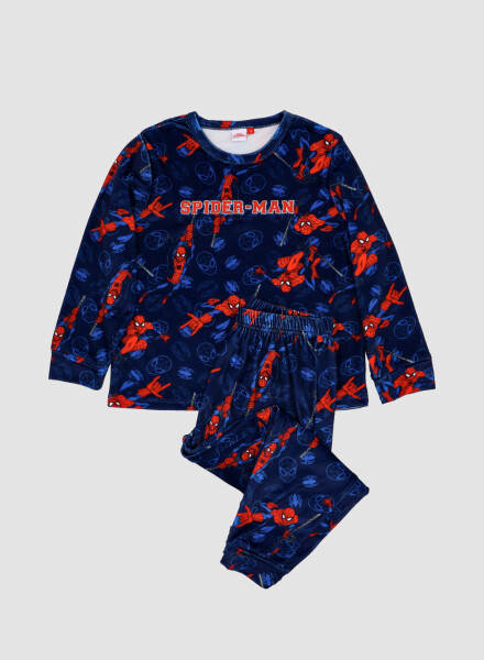 Pijama velour spiderman Azul