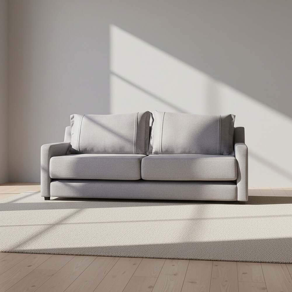 SOFÁ CAMA TELA GRIS NATURA