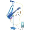 Micrófono Infantil con pie guitarra con luz y sonido MP3 3AA Azul