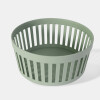 CESTA PLAST VERDE 22.6X22.6X10CM Unica
