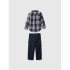LS POPLIN PANT SET FA24 NAVY UNIFORM
