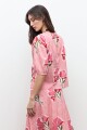 Blusa estampa Malva floral rosado