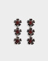Aros Colgantes Largos Color Tendencia Aros Colgantes Flores - Plateado Antique Silver