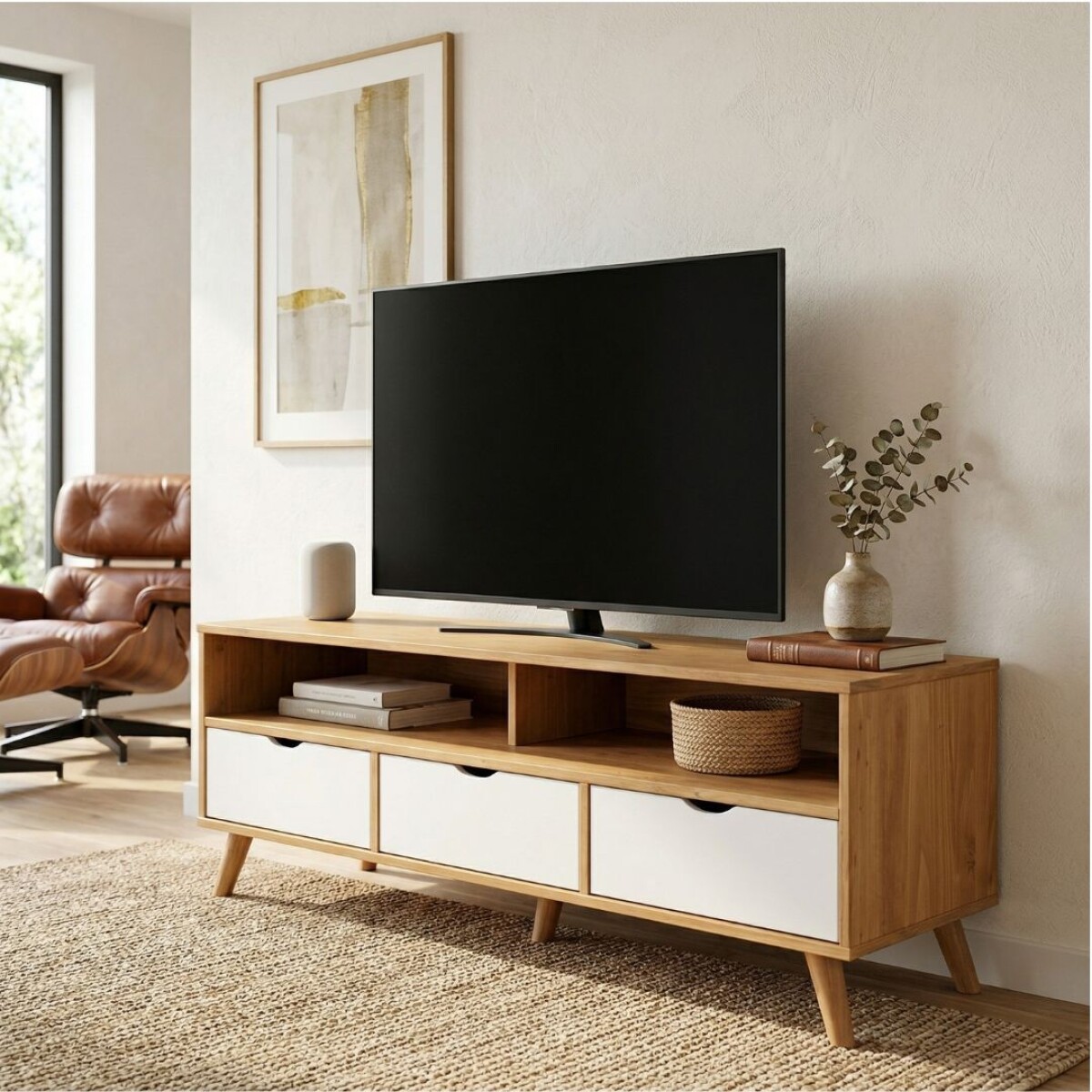 Rack 3 Cajones Madera - Linea Dublin 