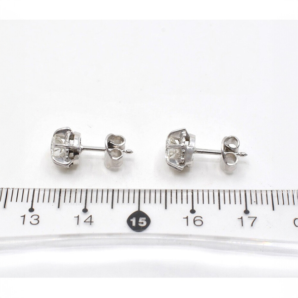 Caravanas En Oro 18K Blanco Y Brillantes 1.20 Ct Caravanas En Oro 18K Blanco Y Brillantes 1.20 Ct