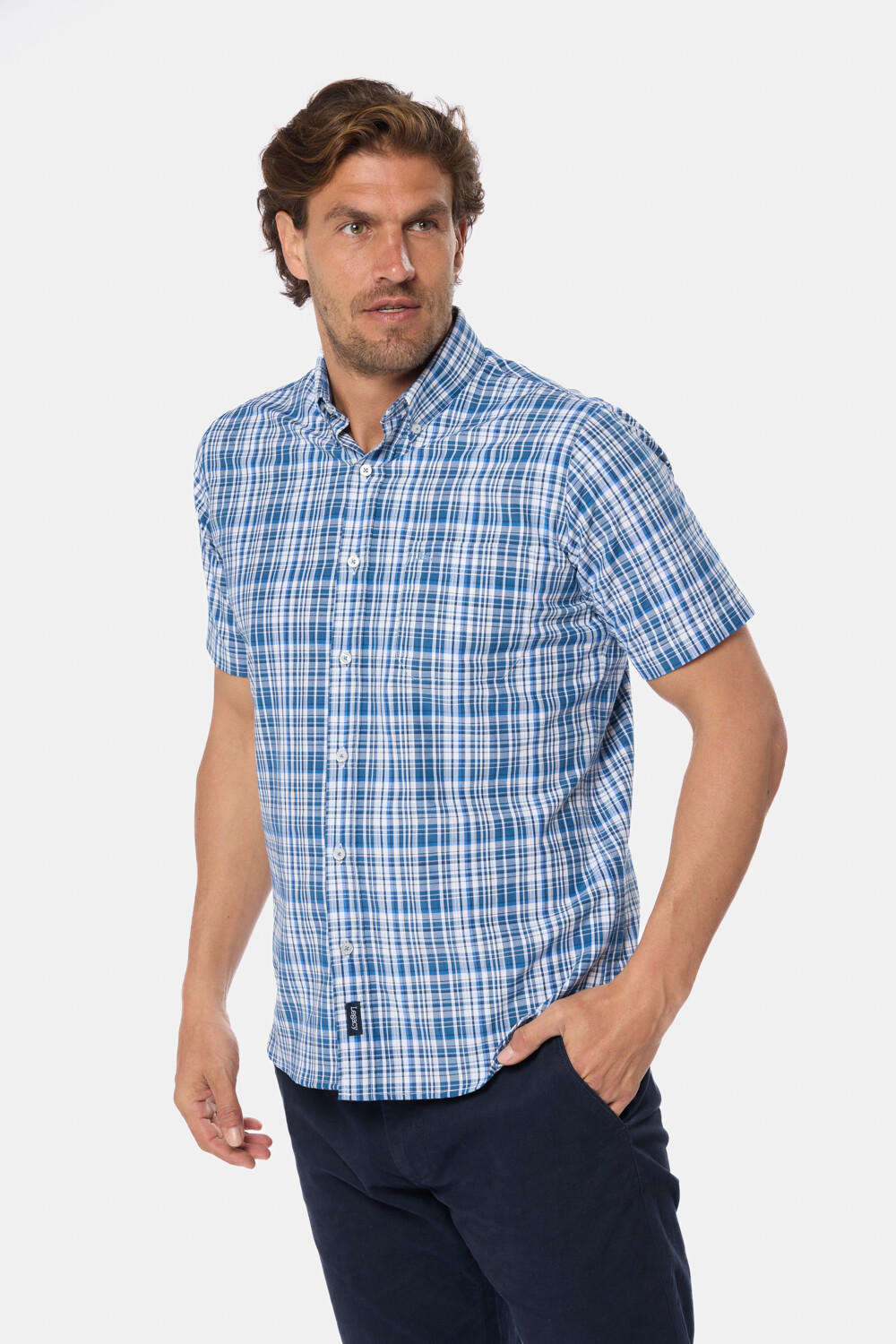 CAMISA SPORT A CUADROS Azul