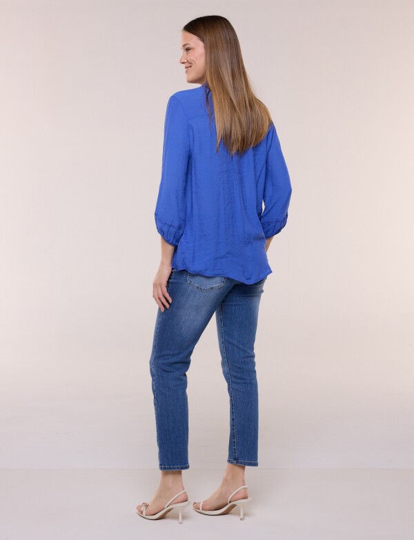 Blusa Con Alforzas En Delantero Y Botones ROYAL