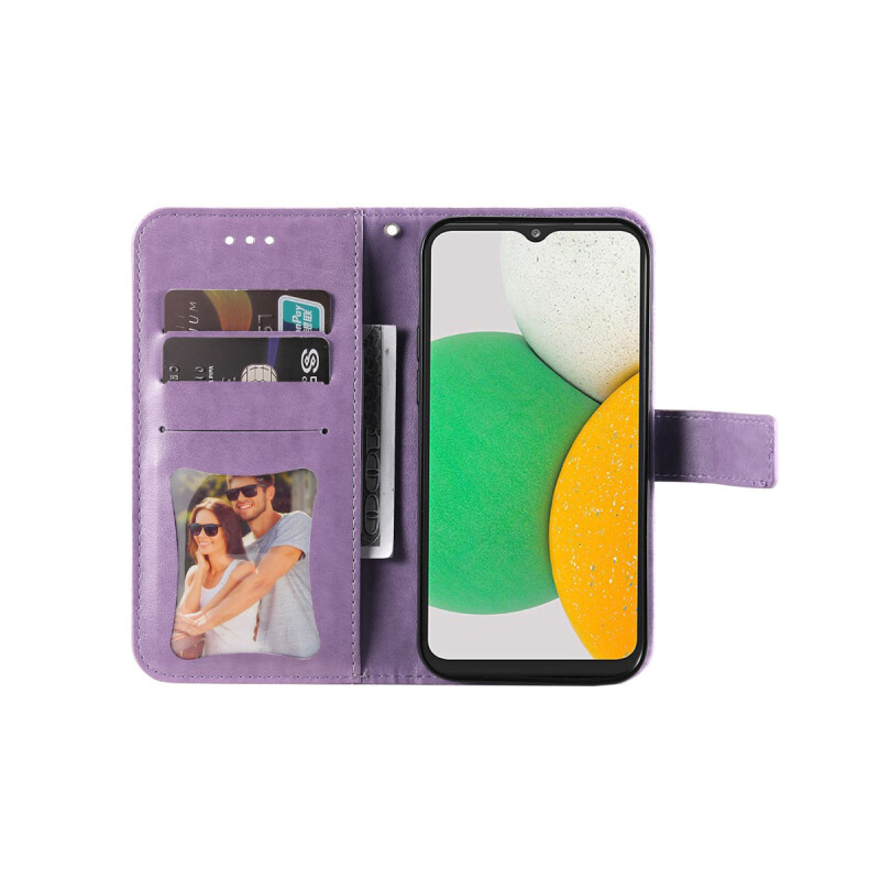 Flip cover Samsung Galaxy A03 Core diseño mandala violeta Flip Cover Samsung Galaxy A03 Core Diseño Mandala Violeta