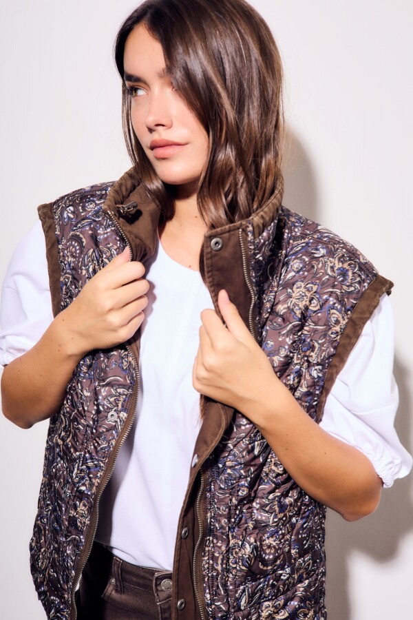 Chaleco Lavado Reversible Chocolate