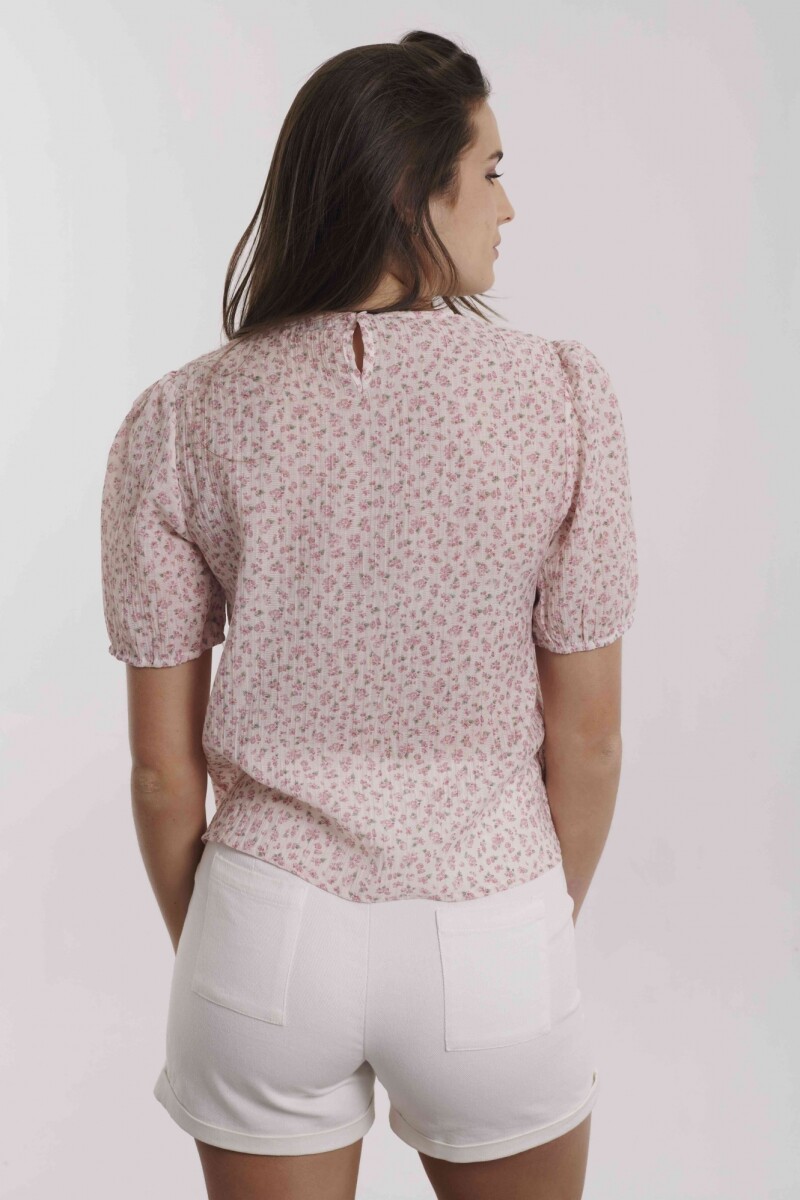 BLUSA CORALINA ESTAMPADO FLORES CORAL