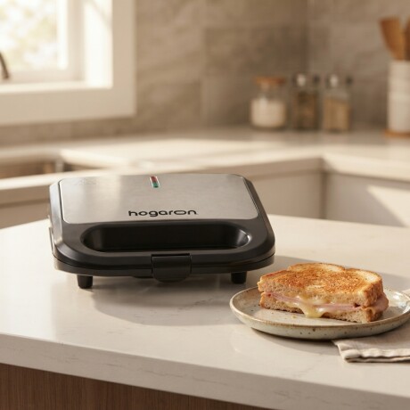 Sandwichera HOGARON 750W 2 Sándwiches Placas Antiadherentes Control Automático De Temperatura Protección Contra Sobrecalentamien Sandwichera HOGARON 750W 2 Sándwiches Placas Antiadherentes Control Automático De Temperatura Protección Contra Sobrecalentamien