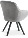 Sillón ONSEVIG 1 cuerpo terciopelo gris/negro Sillón ONSEVIG 1 cuerpo terciopelo gris/negro