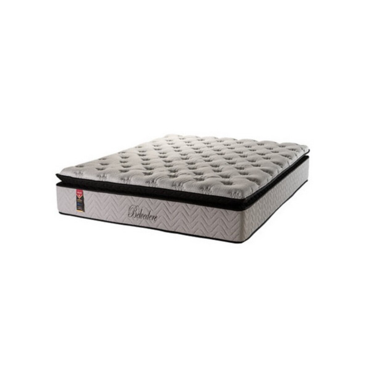 COLCHON 2 PLAZAS RESORTE BELVEDERE GRIS NEGRO HELLEN 