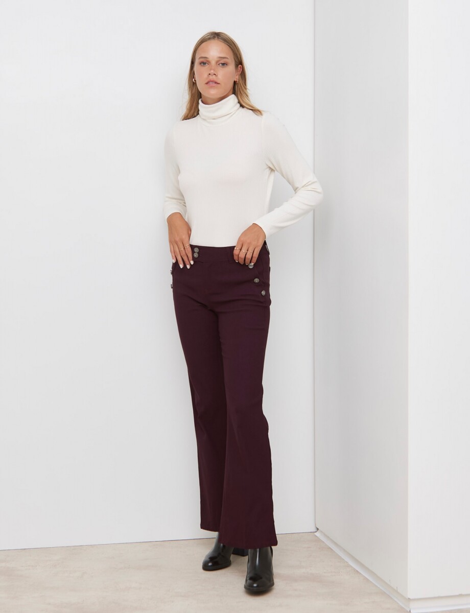 Pantalon Botones - Violeta 