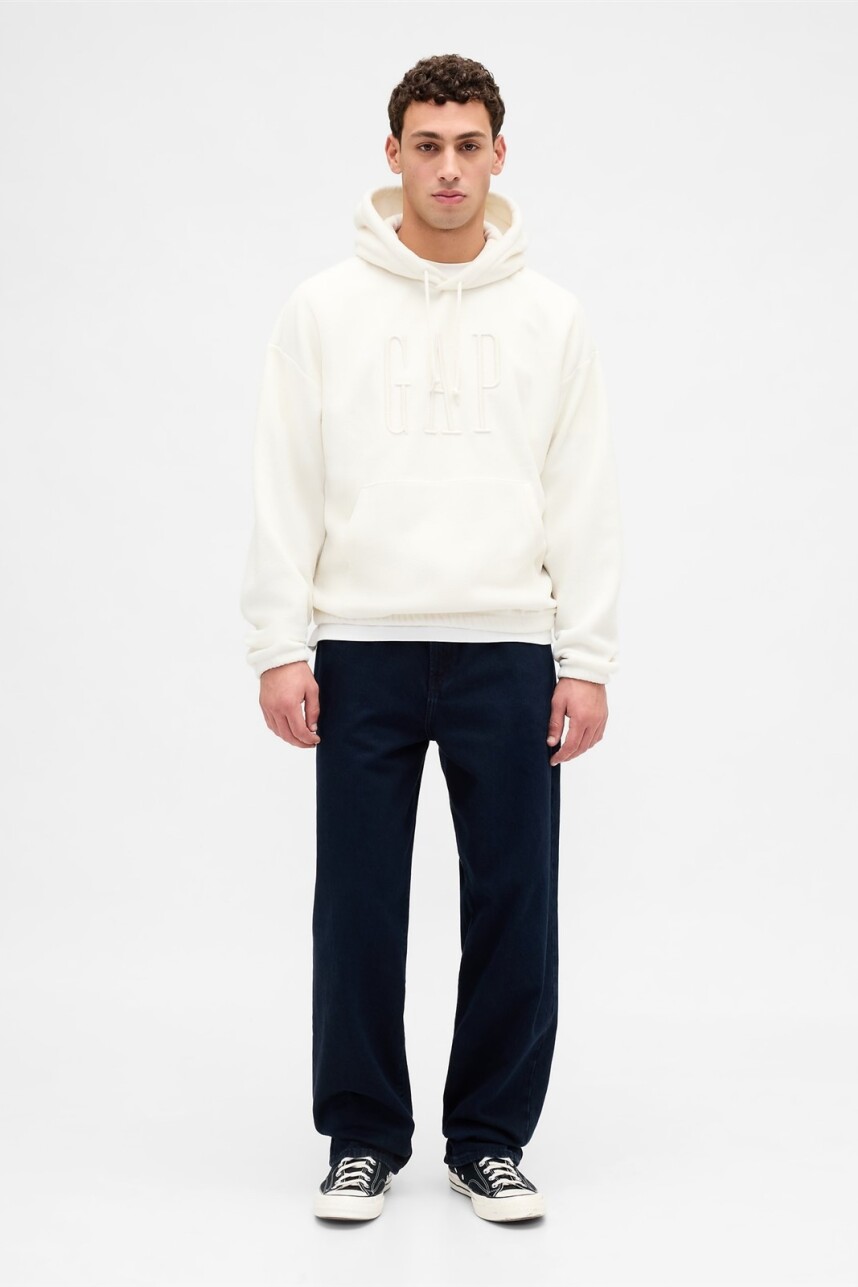 Canguro Polar Logo Gap Hombre Ivory Frost