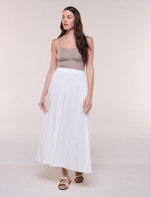 Falda Maxi Solid BLANCO