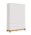 Ropero 4 Puertas 4 Cajones Lotus Blanco