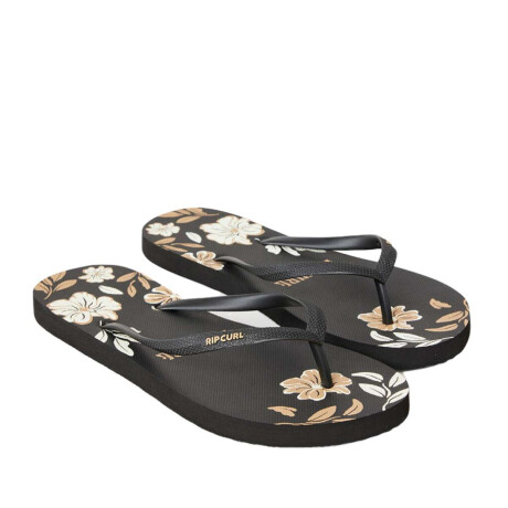 Ojotas Rip Curl Mixed Bloom Open Toe Negro Floreado