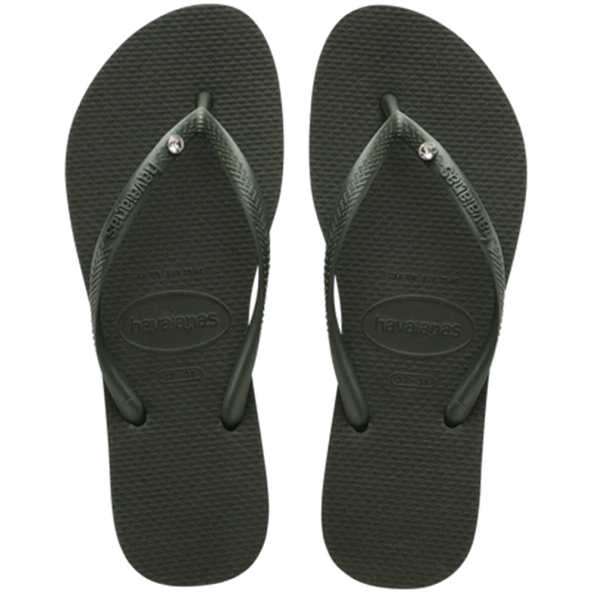 Ojotas Havaianas Slim Crystal Swarovski II - Verde 