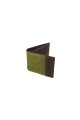 Billetera al corte con visor y tarjetero verde