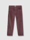 Pantalon 5 Bolsillos Pana Berenjena