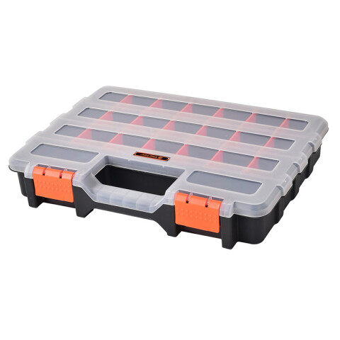 Maletín organizador base neg tapa trans. de 21 div TT0064