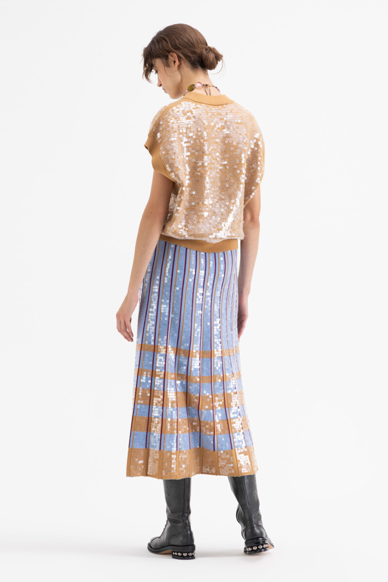 POLLERA FLAMING CHERRY Celeste