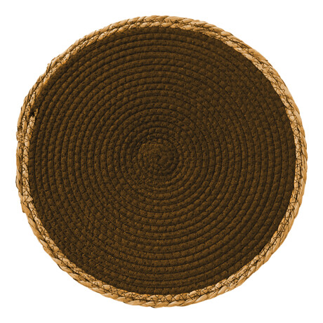 Mantel Individual en Fibra Natural y Algodón Ø38Cm Paramount Marrón