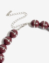 Collares Cortos Color Collar Corto Bolones - Rojo Burdeaux